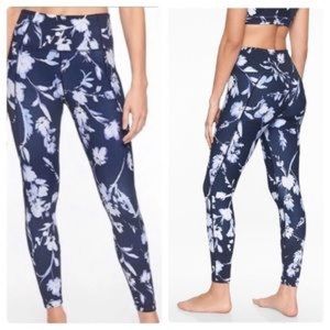 Athleta Leggings | Challenge Bloom Leggings | Blue Floral | Size S